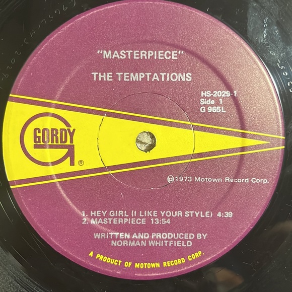 The Temptations - “Masterpiece” Vinyl LP - Picture 4 of 5